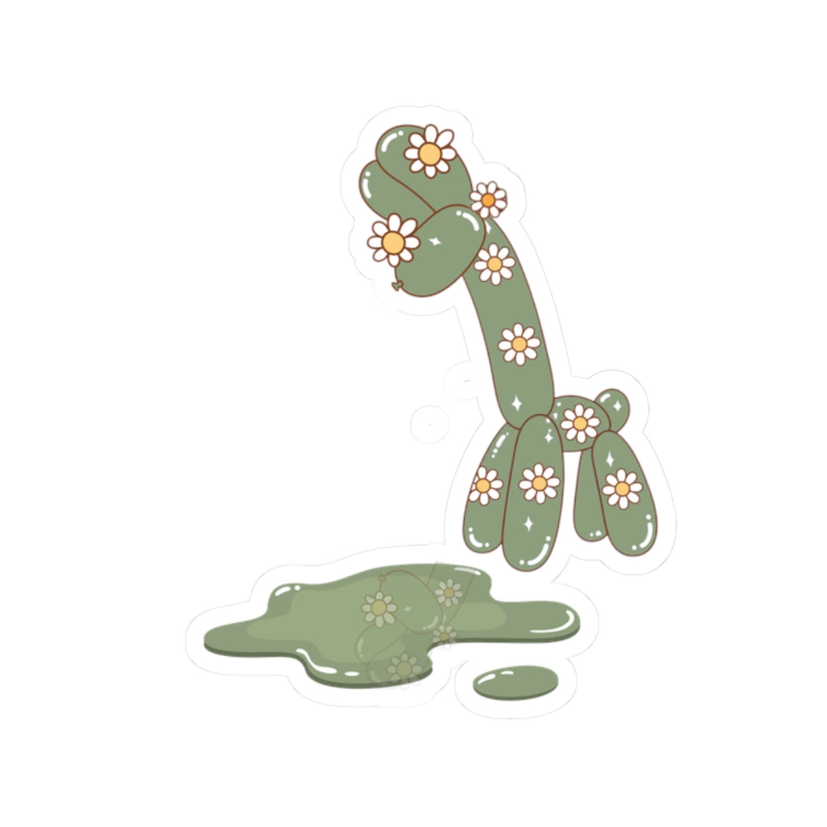 reflection balloon giraffe sticker