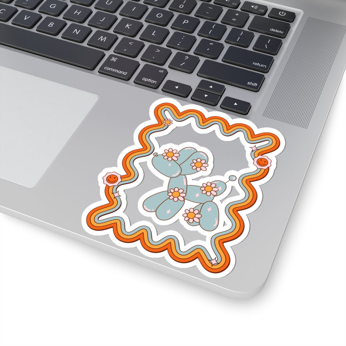 Retro styled balloon dog sticker