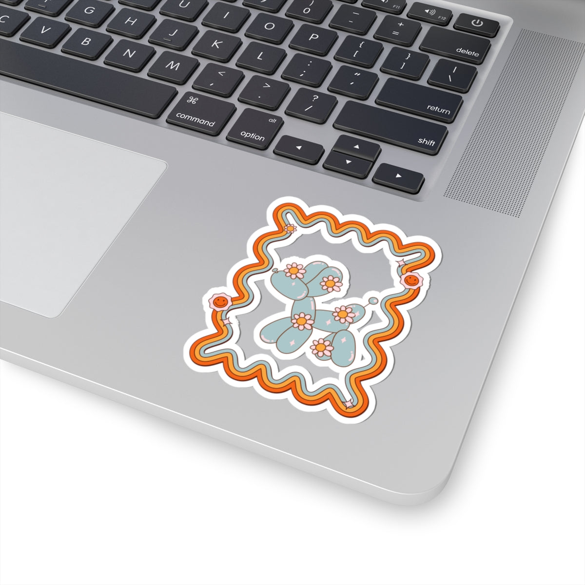 Retro styled balloon dog sticker