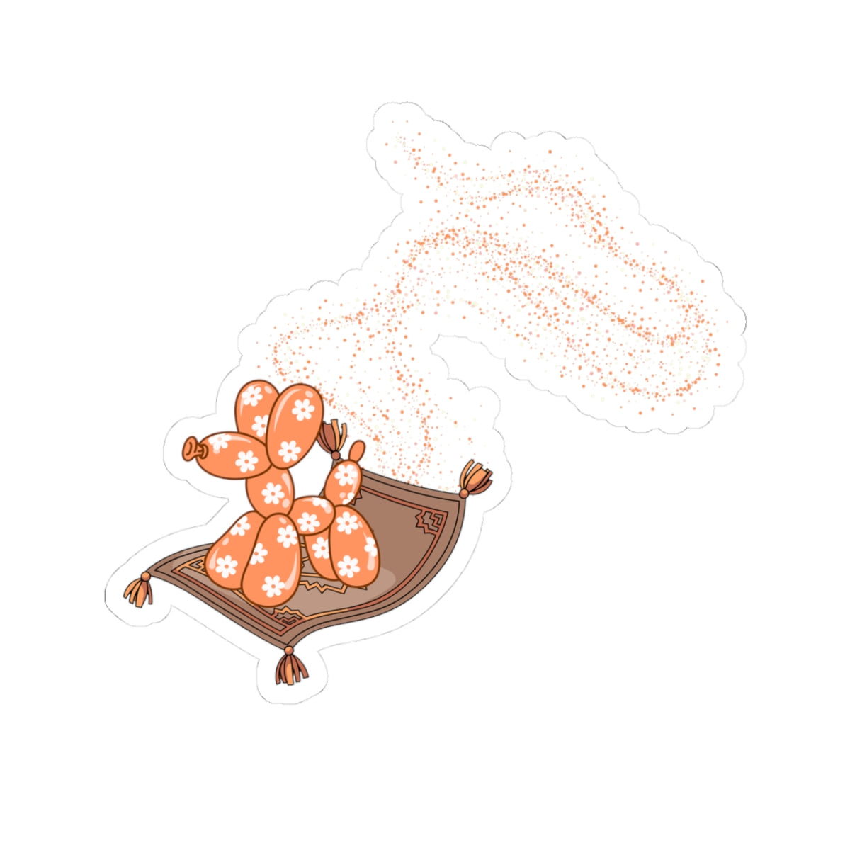 magic carpet balloon dog sticker