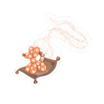 magic carpet balloon dog sticker