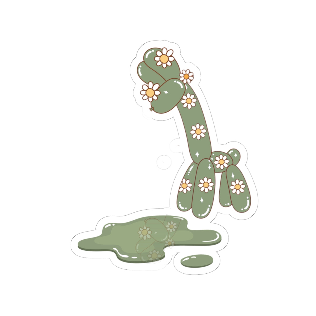 reflection balloon giraffe sticker