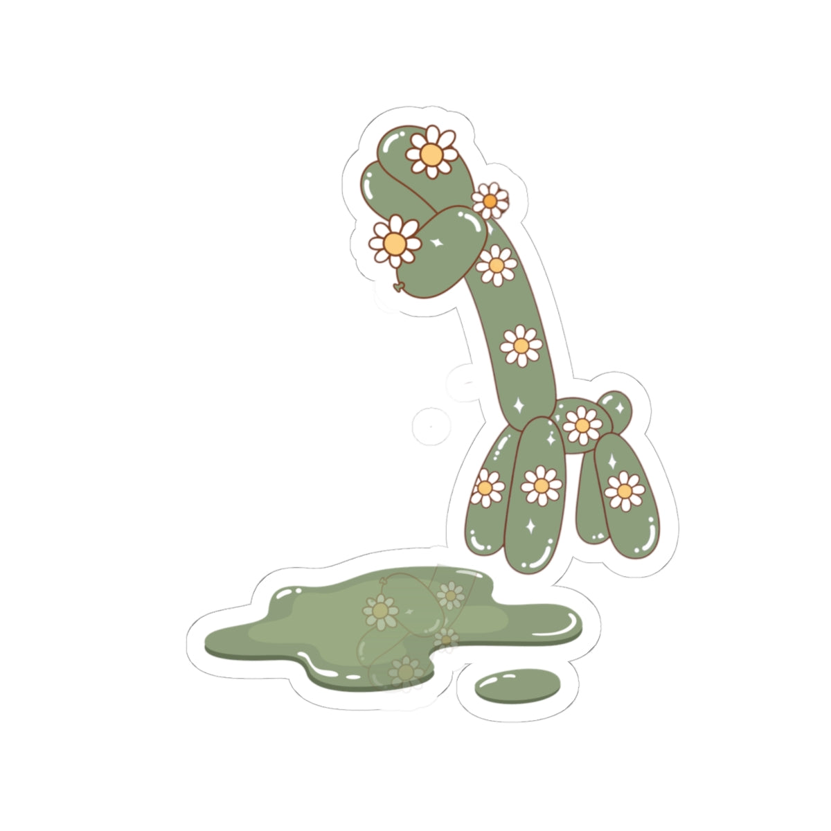 reflection balloon giraffe sticker
